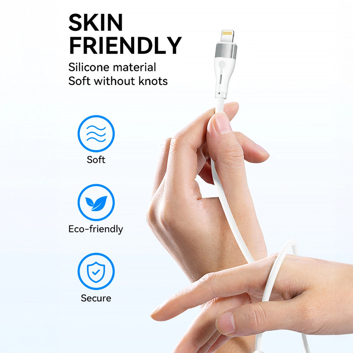 Data- og opladningskabel USB-C - Lightning WZK WSTCL1, 27W, 1m, Hvid