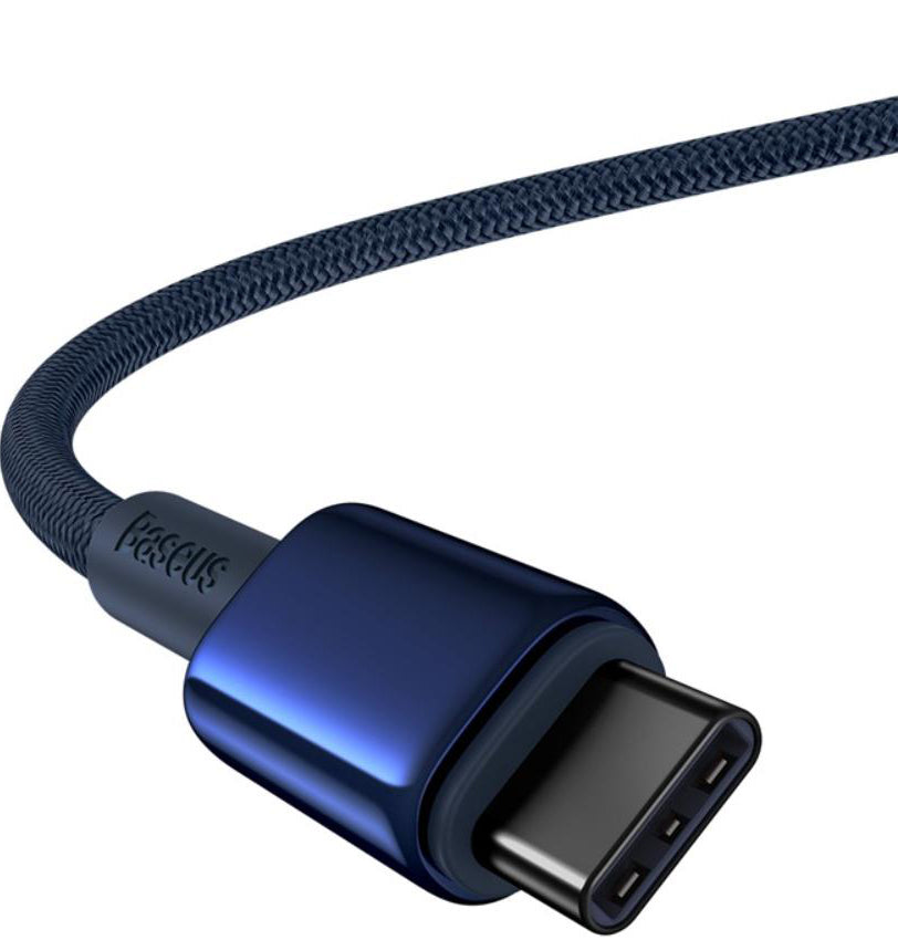 USB-C - USB-C Baseus Tungsten Gold data- og opladningskabel, 100W, 1m, Marineblå P10319800321-03