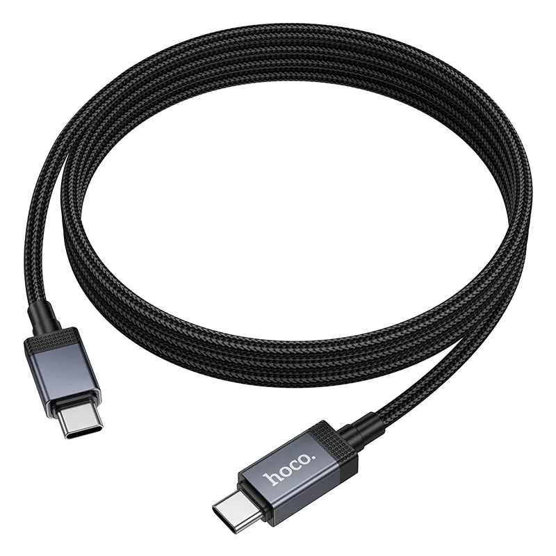 USB-C Data- og Opladningskabel - USB-C HOCO X118 Display, 60W, 1m, Sort