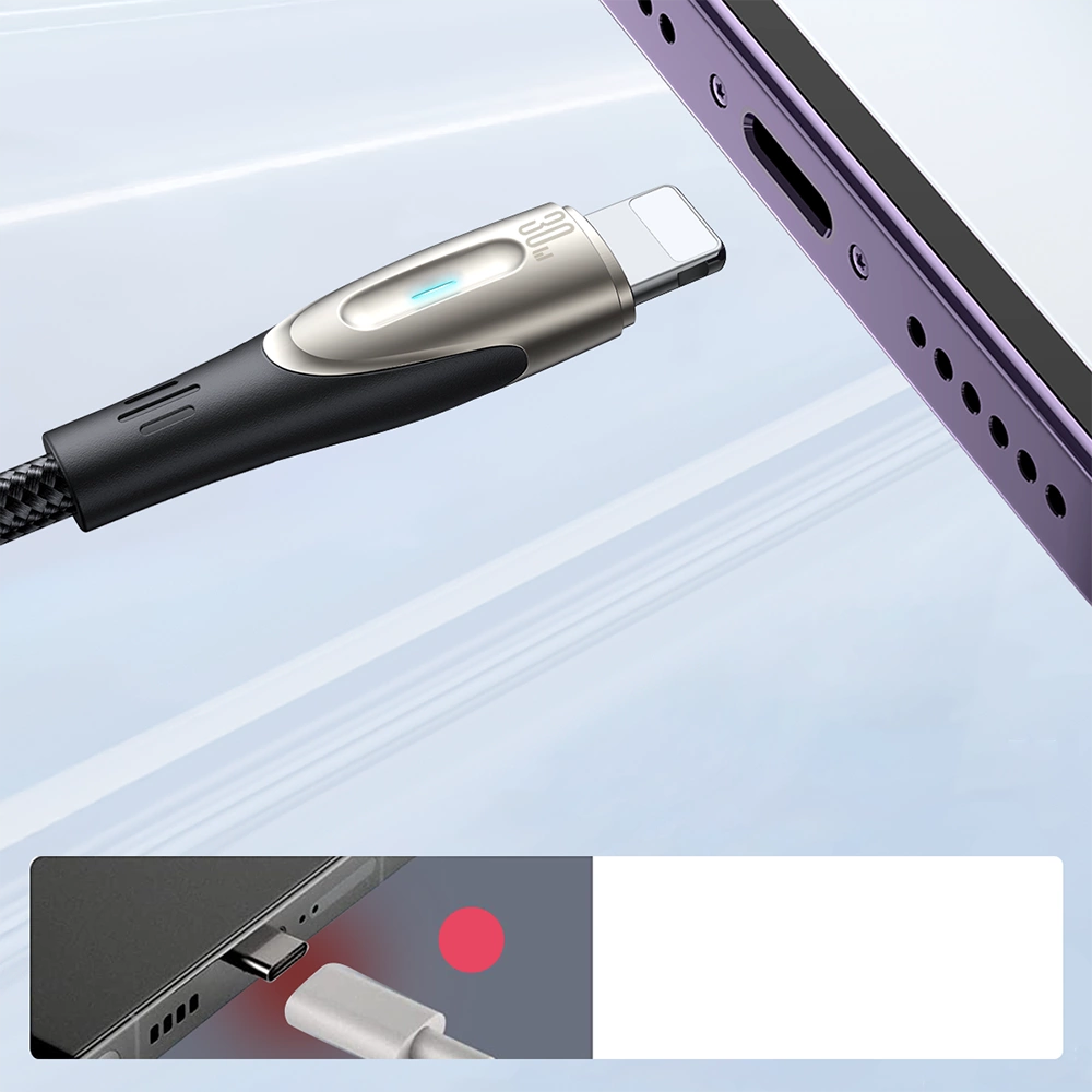 USB-A til Lightning data- og opladningskabel Joyroom SA31-AL3, 18W, 1,2m, sort