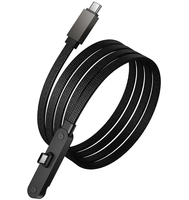 USB-C Data- og Opladningskabel - USB-C HOCO U150 Exquisite, 60W, 1,2m, Sort