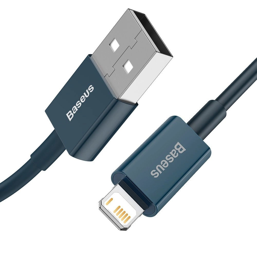 Data- og opladningskabel USB-A - Lightning Baseus Superior Series, 20W, 1m, blå CALYS-A03