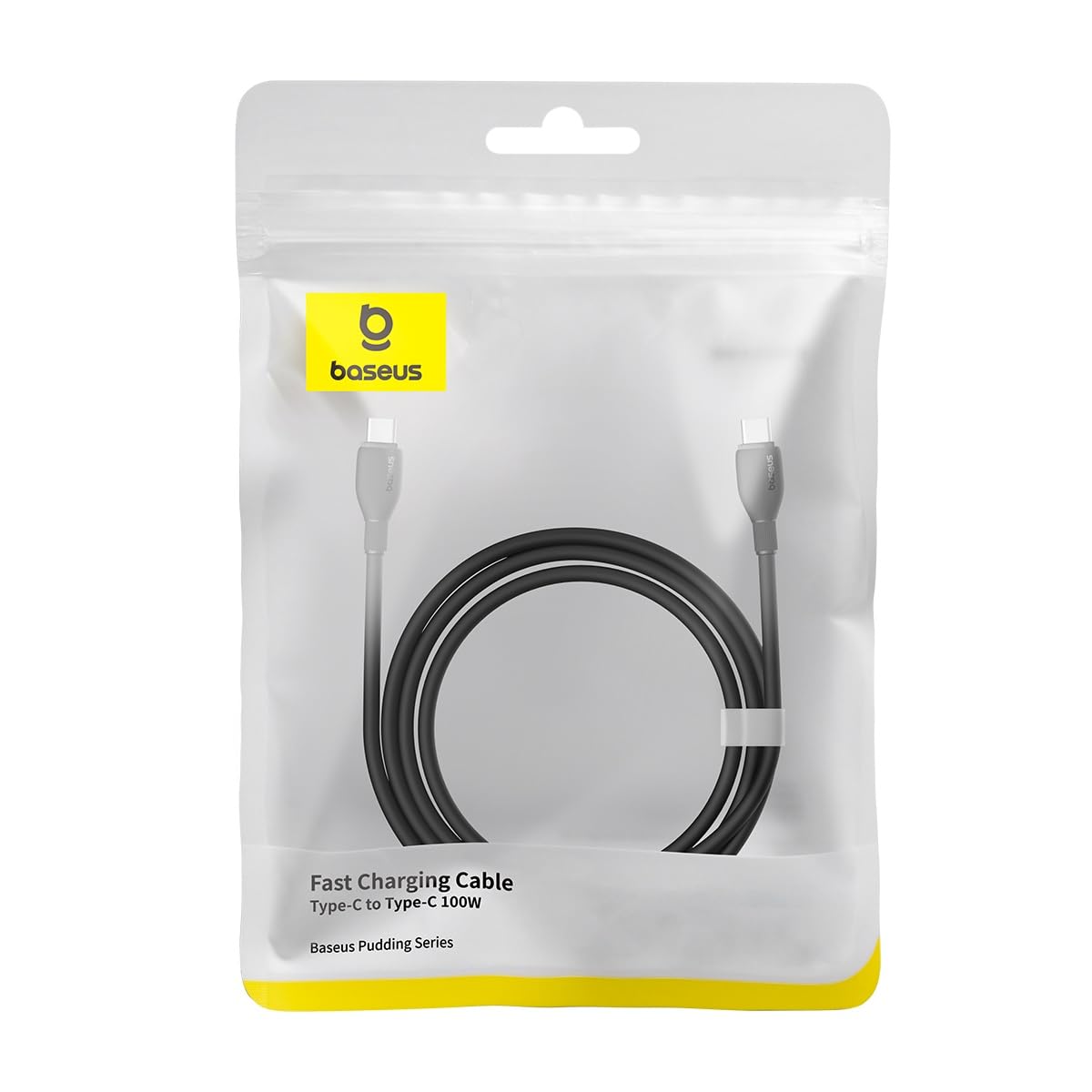 Data- og opladningskabel USB-C - USB-C Baseus Pudding, 100W, 1.2m, Sort P10355702111-00