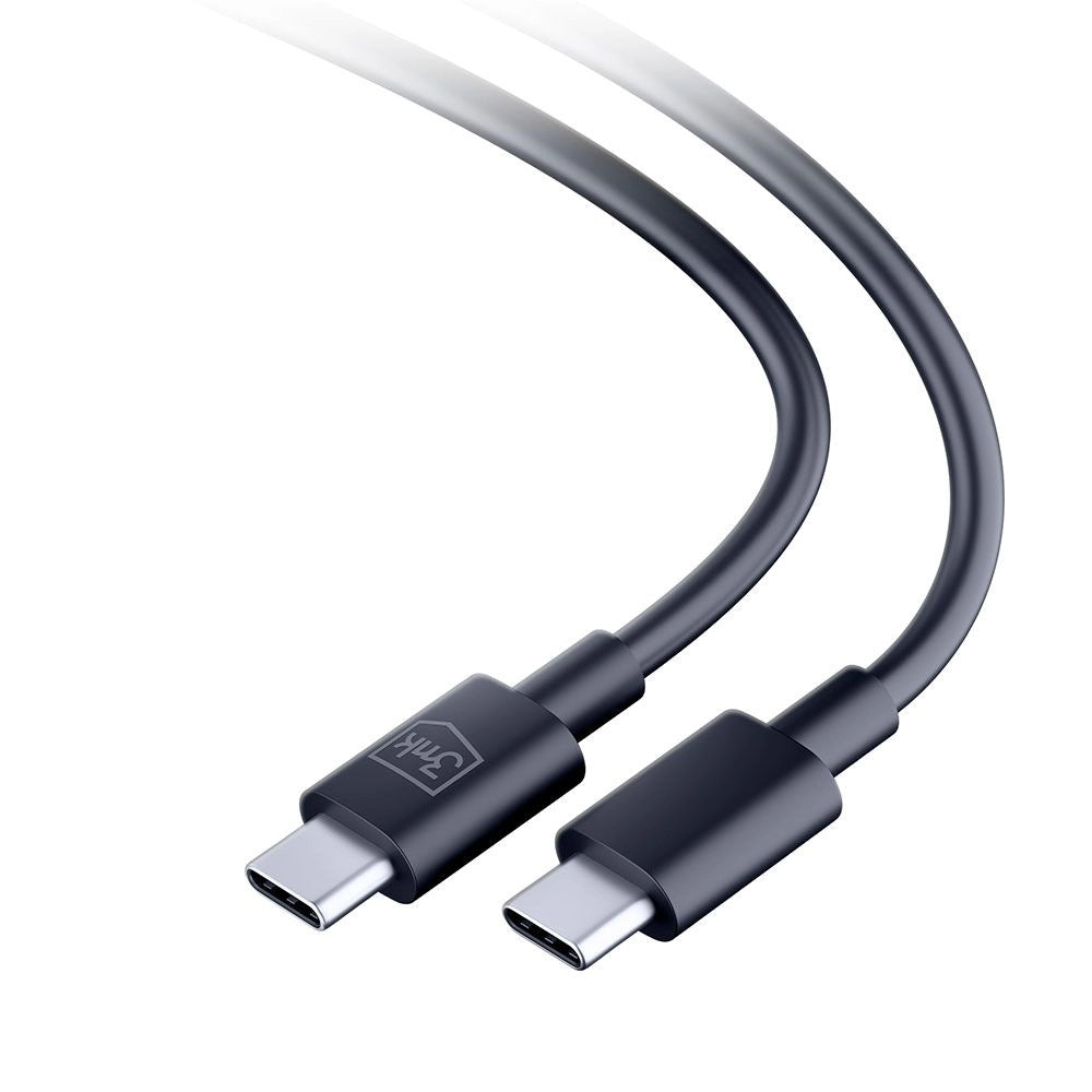 USB-C Data- og Opladningskabel - USB-C 3MK Hyper, 100W, 1.2m, Sort