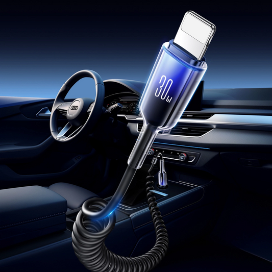 Data- og opladningskabel USB-C - Lightning Joyroom S-A43 Crystal, 30W, 1,5 m, Sort