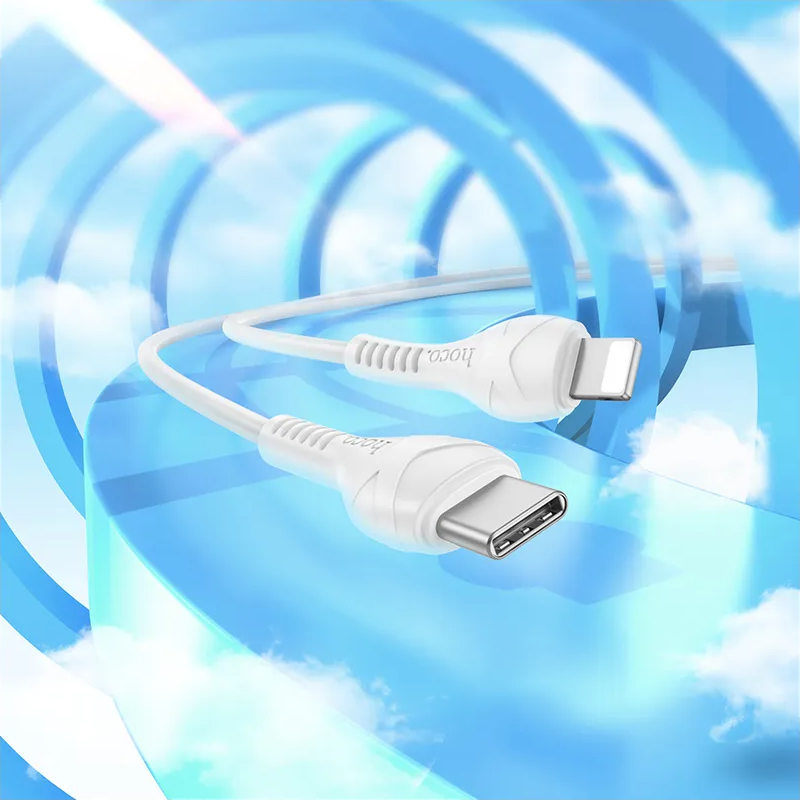 Data- og opladningskabel USB-C - Lightning HOCO X37, 27W, 1m, Hvid