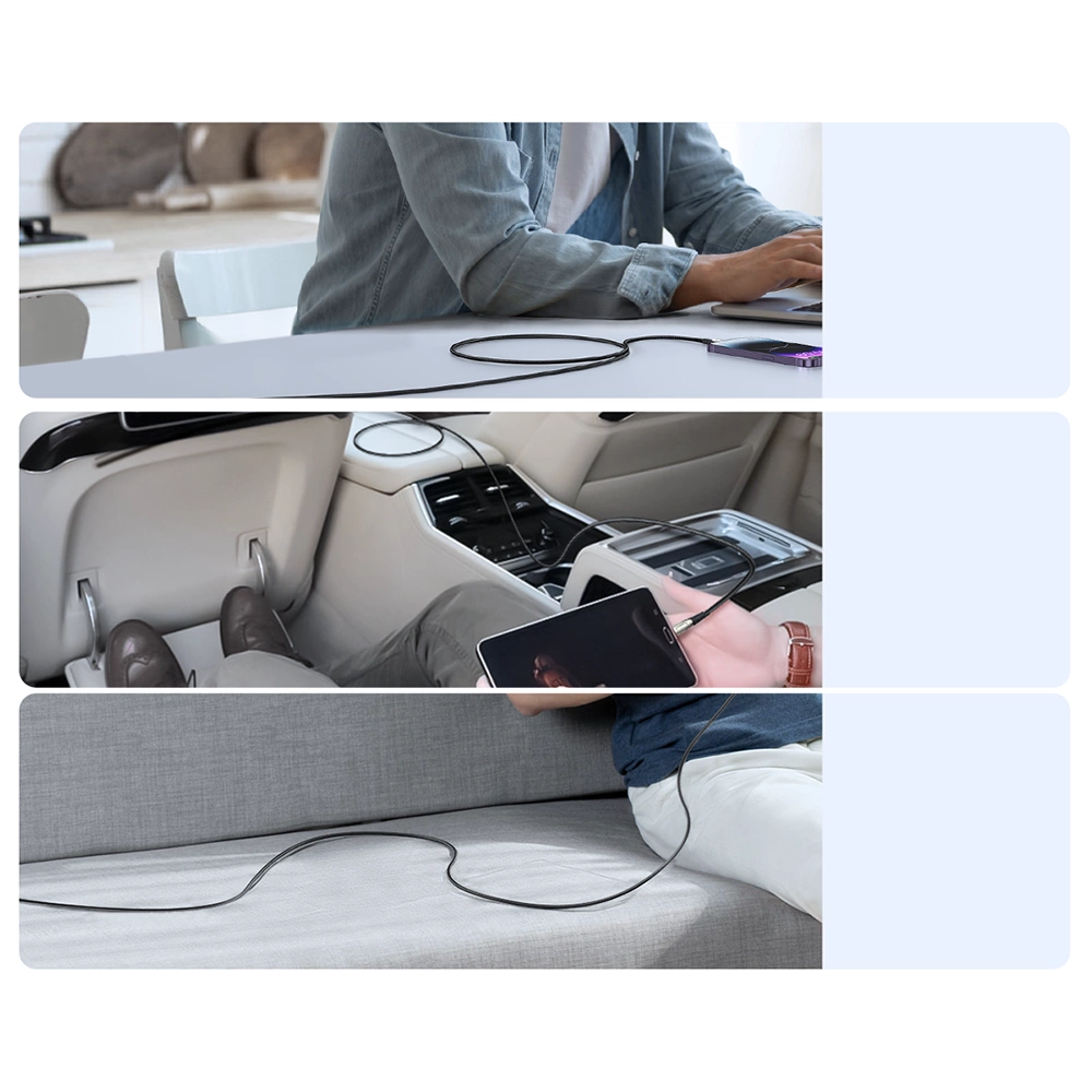 USB-A til Lightning data- og opladningskabel Joyroom SA31-AL3, 18W, 1,2m, sort