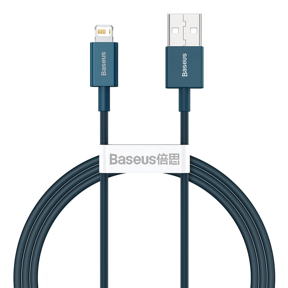 Data- og opladningskabel USB-A - Lightning Baseus Superior Series, 20W, 1m, blå CALYS-A03