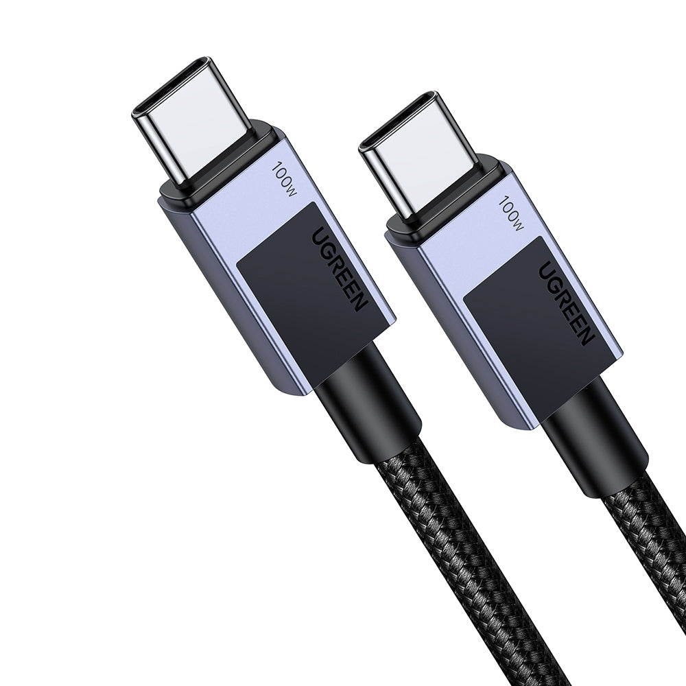 Data- og opladningskabel USB-C - USB-C UGREEN L512, 100W, 0,5m, Grå