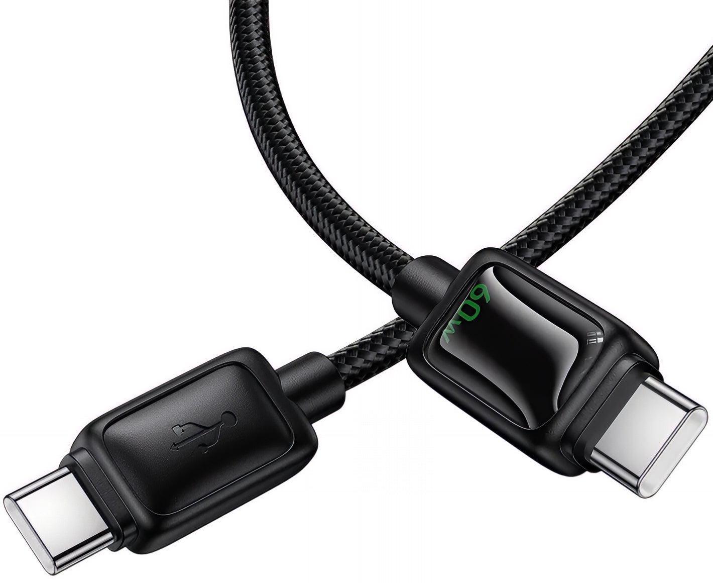 USB-C Data- og Opladningskabel - USB-C HOCO U146, 60W, 1.2m, Sort