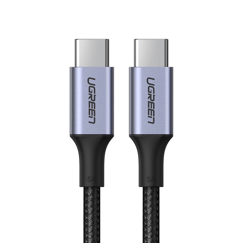 Data- og opladningskabel USB-C - USB-C UGREEN US316, 100W, 0,5m, Grå