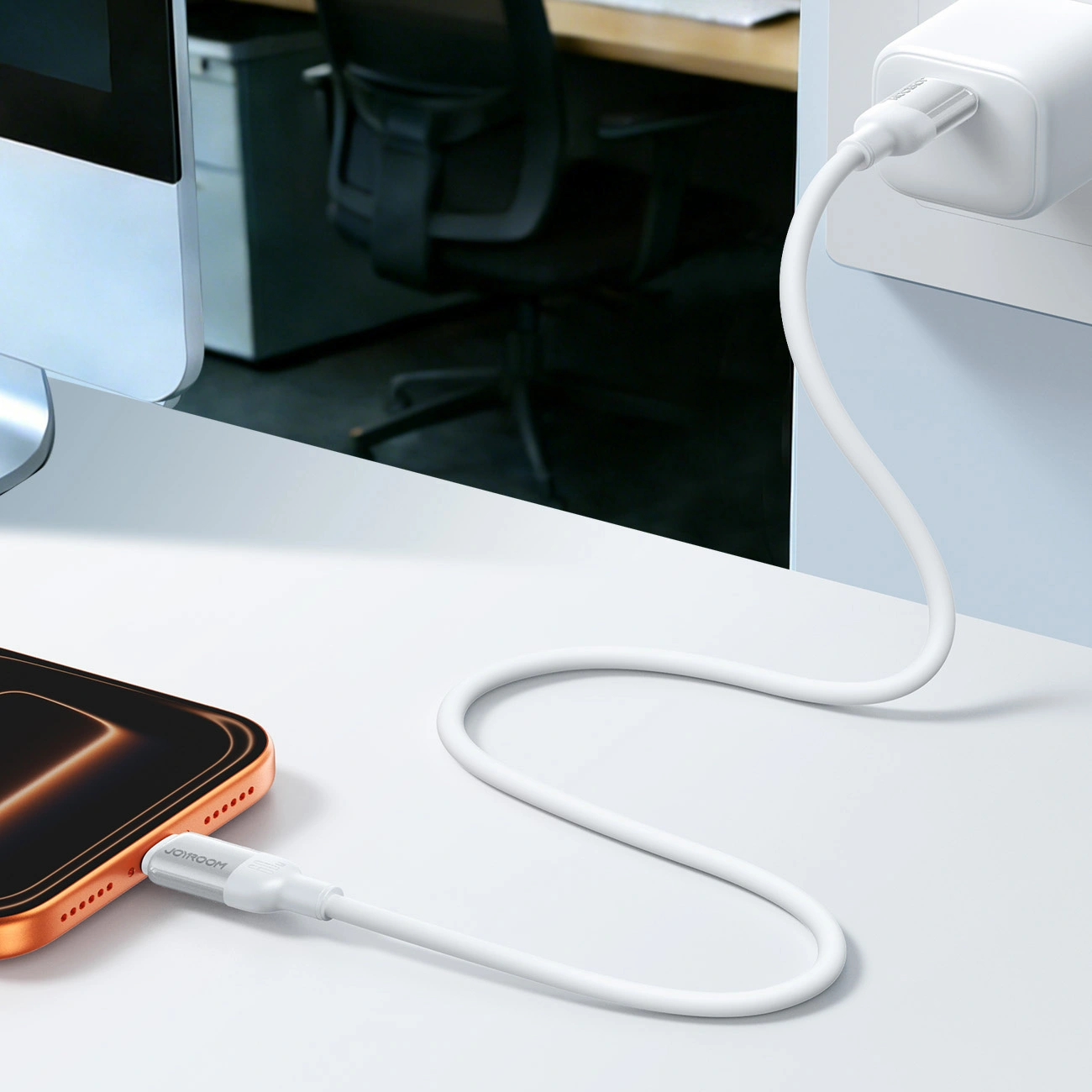 USB-C Data- og Opladningskabel - USB-C Joyroom S-A62 Lively, 60W, 1,2m, Hvid