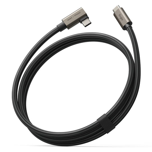 Data- og opladningskabel USB-C - USB-C Ringke 2X2 Angled, 240W, 1m, Sort