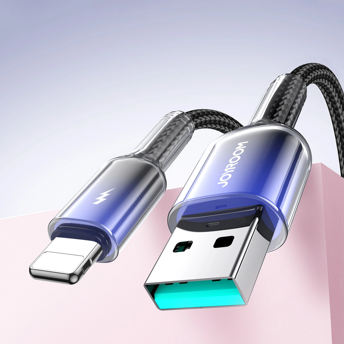 USB-A til Lightning data- og opladningskabel Joyroom S-A42, 18W, 1,2m, sort
