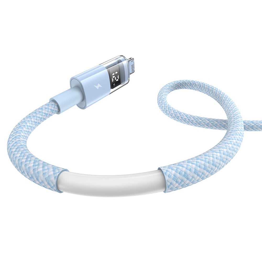 Data- og opladningskabel USB-A - Lightning Baseus Display 2, 12W, 1m, Blå P10382700311-00