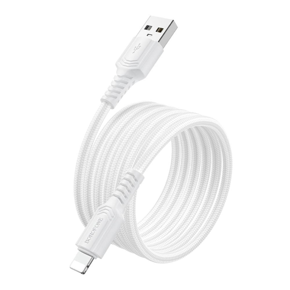 Data- og opladningskabel USB-A - Lightning Borofone BX116 Certain, 18W, 1m, Sort