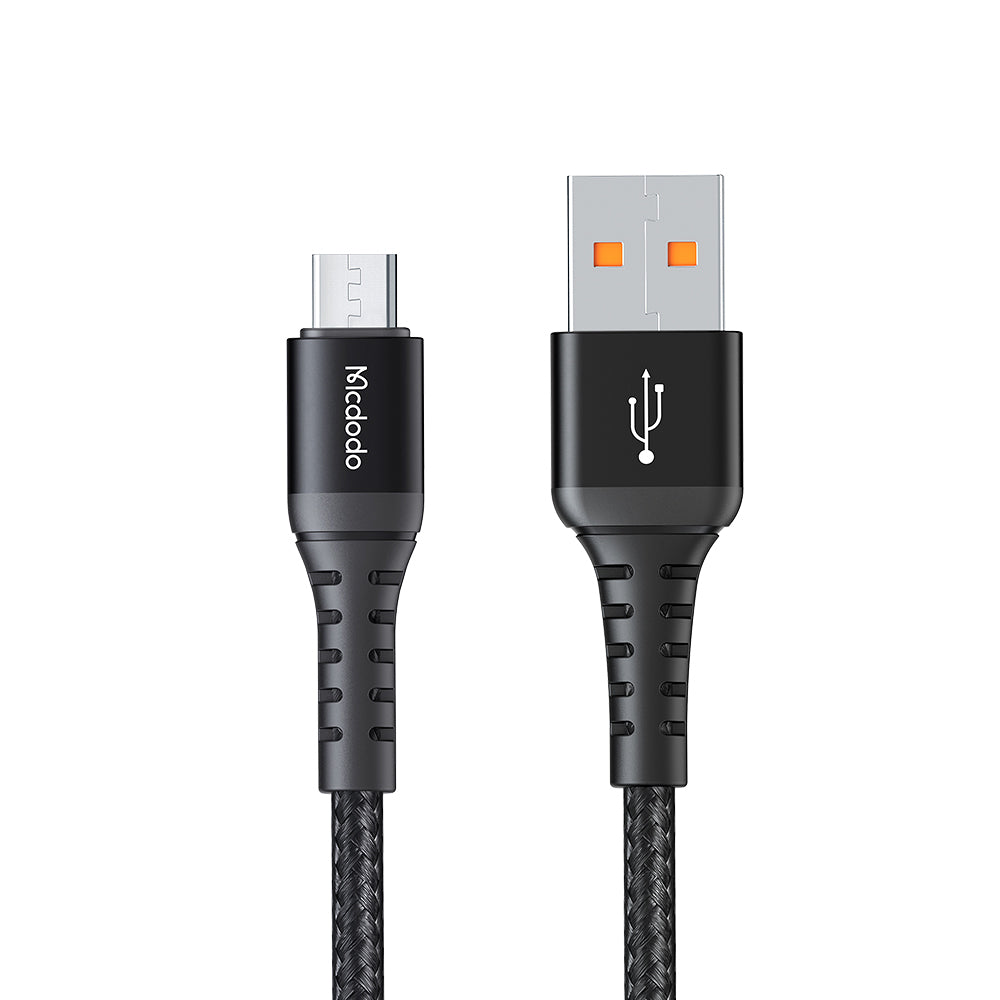 Data- og opladningskabel USB-A - microUSB McDodo CA-2281, 18W, 1m, Sort
