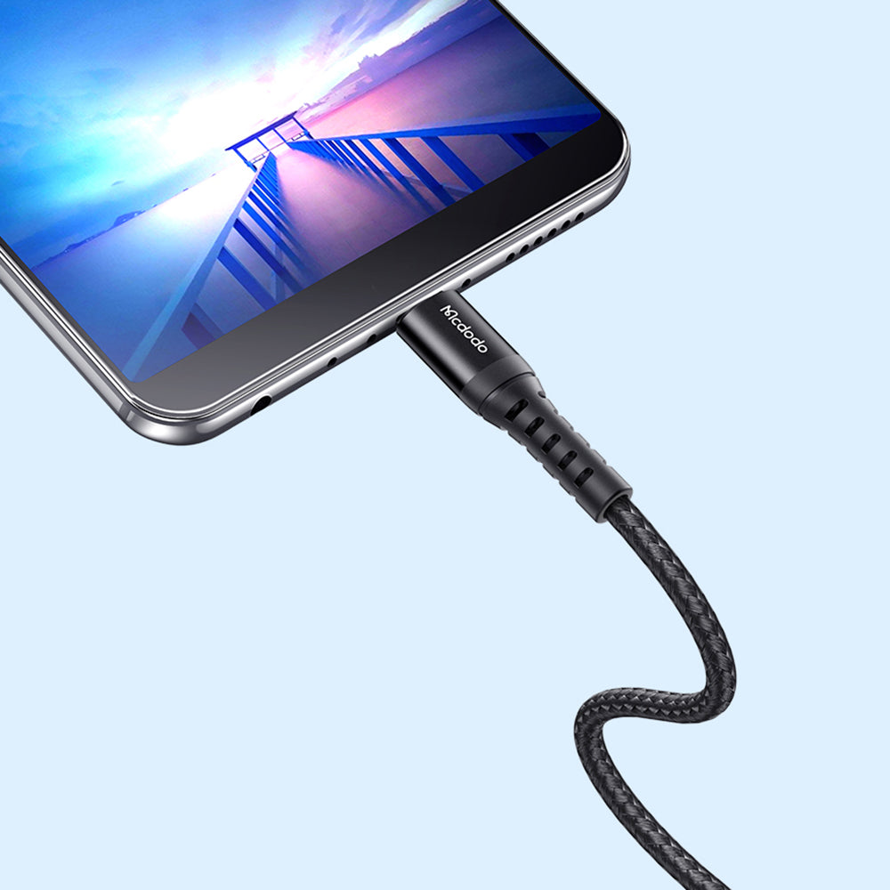 Data- og opladningskabel USB-A - microUSB McDodo CA-2281, 18W, 1m, Sort