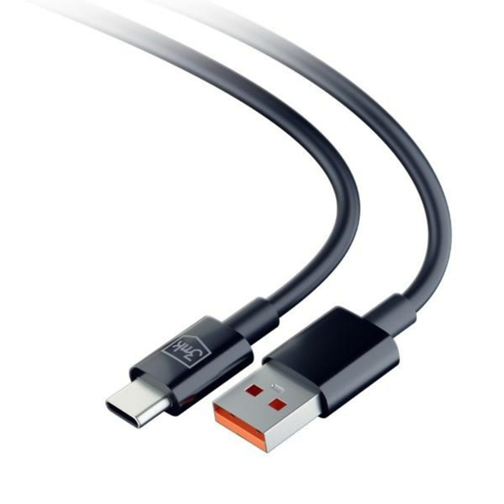 Data- og opladningskabel USB-A - USB-C 3MK Hyper, 18W, 1,2m, Sort