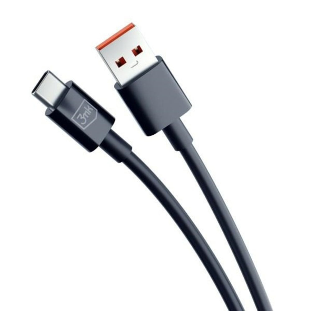 Data- og opladningskabel USB-A - USB-C 3MK Hyper, 18W, 1,2m, Sort