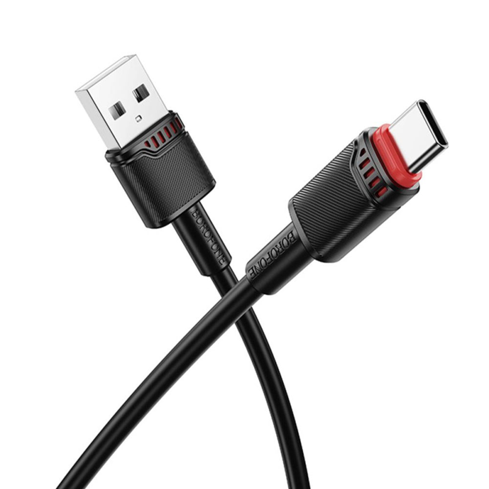 Data- og opladningskabel USB-A - USB-C Borofone BX110 Beneficio, 18W, 1m, Sort
