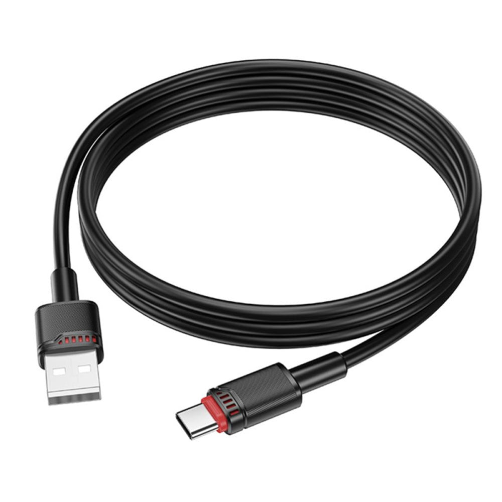 Data- og opladningskabel USB-A - USB-C Borofone BX110 Beneficio, 18W, 1m, Sort
