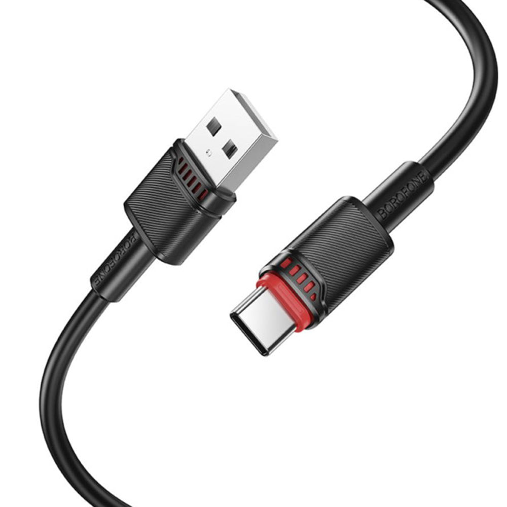 Data- og opladningskabel USB-A - USB-C Borofone BX110 Beneficio, 18W, 1m, Sort