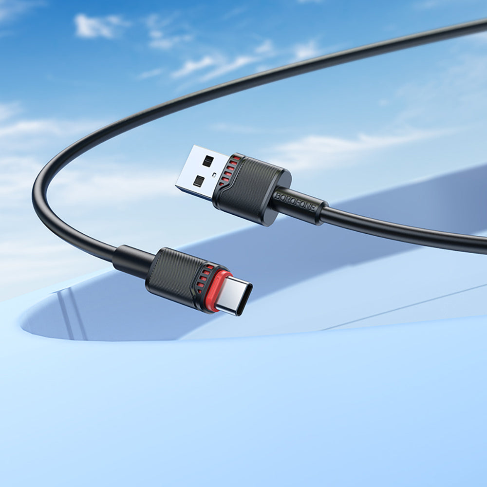 Data- og opladningskabel USB-A - USB-C Borofone BX110 Beneficio, 18W, 1m, Sort