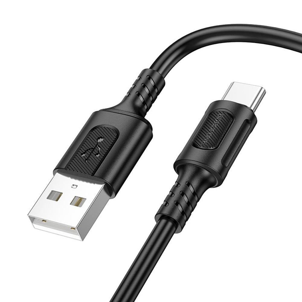 Data- og opladningskabel USB-A - USB-C Borofone BX111 Feliz, 20W, 1m, Sort