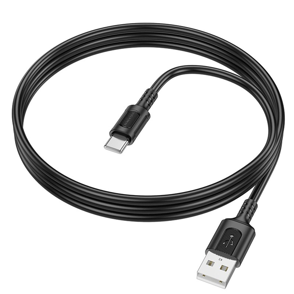 Data- og opladningskabel USB-A - USB-C Borofone BX111 Feliz, 20W, 1m, Sort