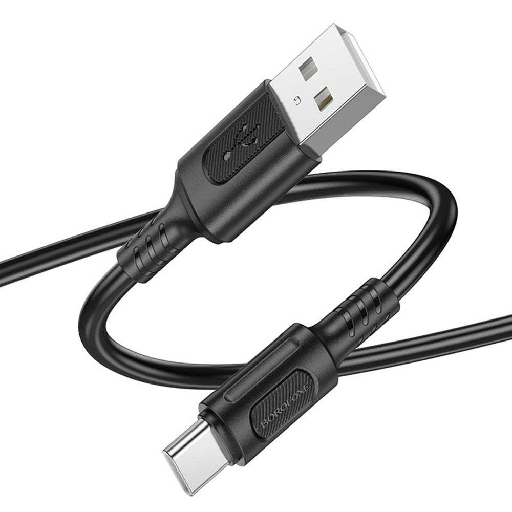 Data- og opladningskabel USB-A - USB-C Borofone BX111 Feliz, 20W, 1m, Sort