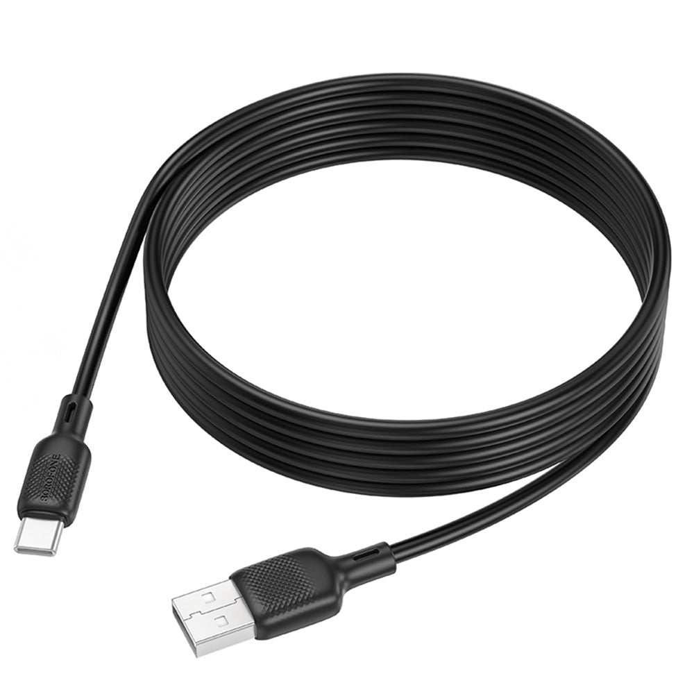 Data- og opladningskabel USB-A - USB-C Borofone BX113 Lenny, 18W, 2m, Sort