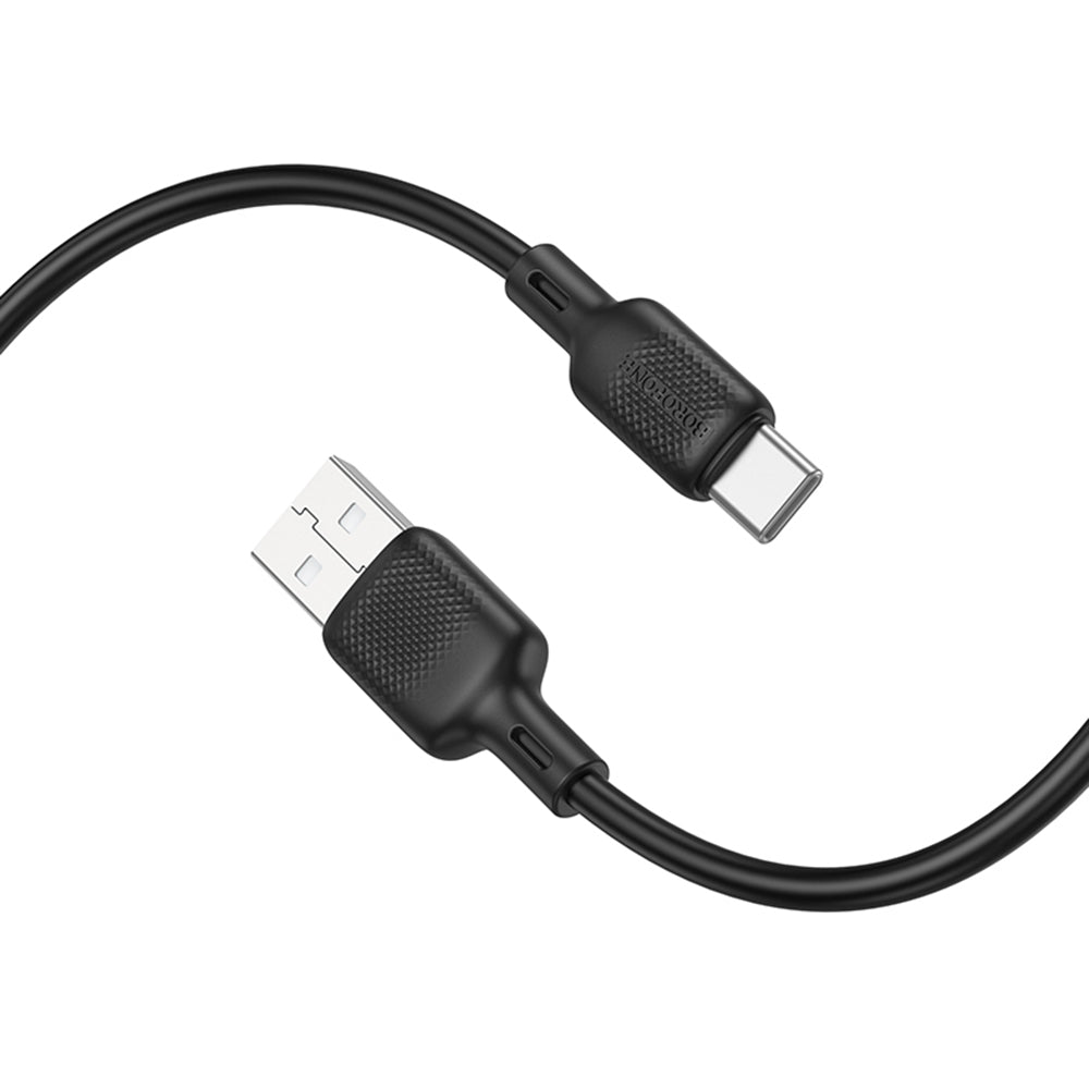 Data- og opladningskabel USB-A - USB-C Borofone BX113 Lenny, 18W, 2m, Sort