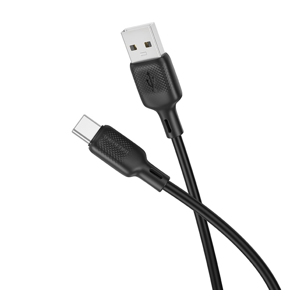 Data- og opladningskabel USB-A - USB-C Borofone BX113 Lenny, 18W, 2m, Sort