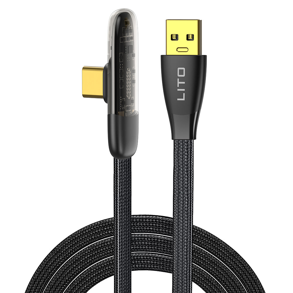 Data- og opladningskabel USB-A - USB-C Lito LD11C, 18W, 1m, Sort
