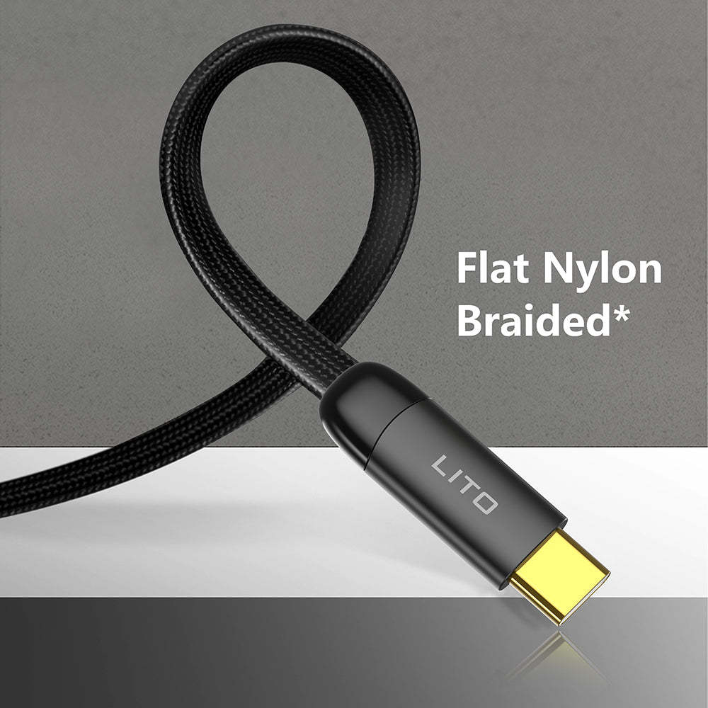 Data- og opladningskabel USB-A - USB-C Lito LD11C, 18W, 1m, Sort