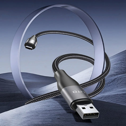 Data- og opladningskabel USB-A - USB-C Lito LD23T, 18W, 1m, Grå