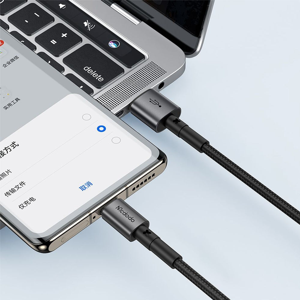 USB-A to USB-C McDodo CA-3590 Data and Charging Cable, 100W, 1.2m, Black