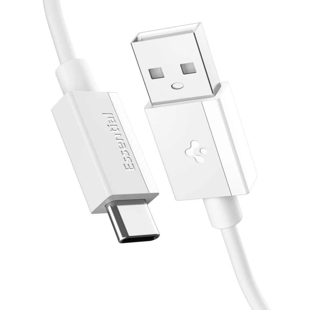 Data- og opladningskabel USB-A - USB-C Spigen Essential, 60W, 1m, Hvid ACA08715