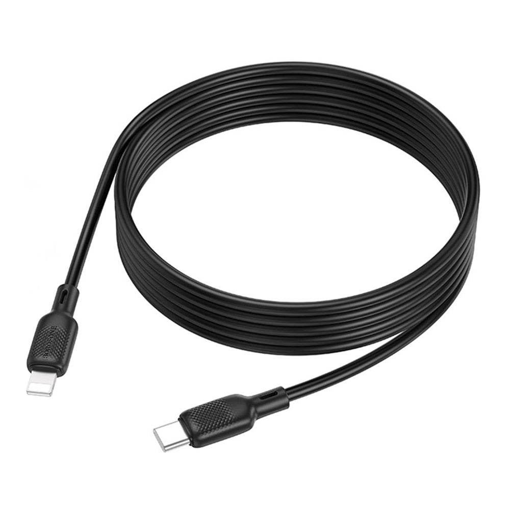 Data- og opladningskabel USB-C - Lightning Borofone BX113 Lenny, 27W, 2m, Sort