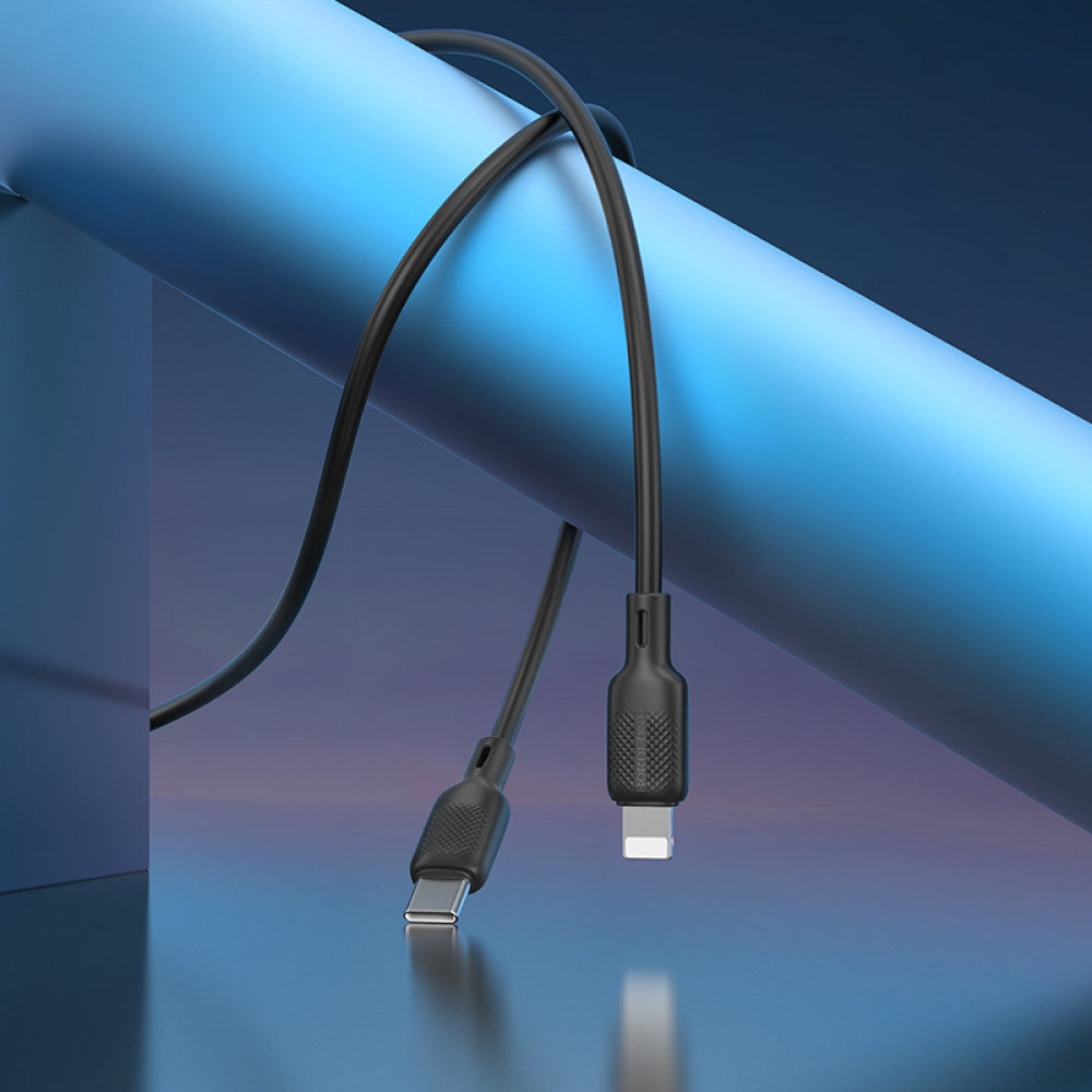 Data- og opladningskabel USB-C - Lightning Borofone BX113 Lenny, 27W, 2m, Sort