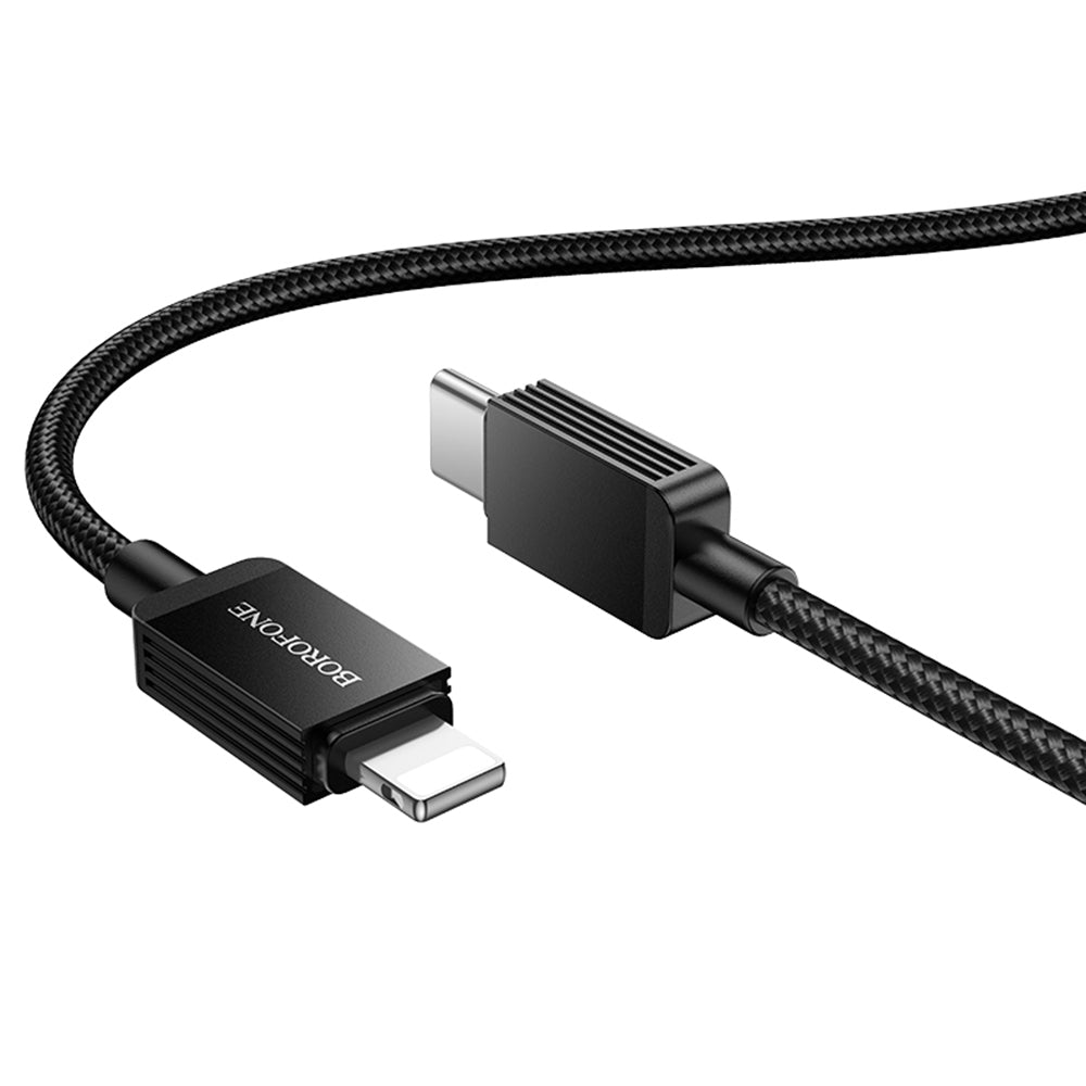 Data- og opladningskabel USB-C - Lightning Borofone BX120 Placer, 27W, 1m, Sort