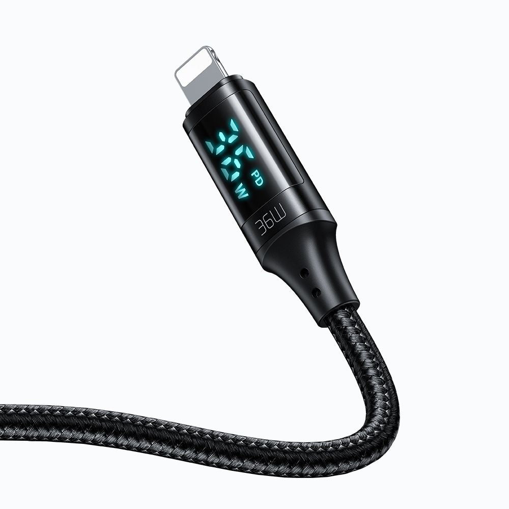 Data- og opladningskabel USB-C - Lightning McDodo CA-1030 Display, 36W, 1.2m, Sort