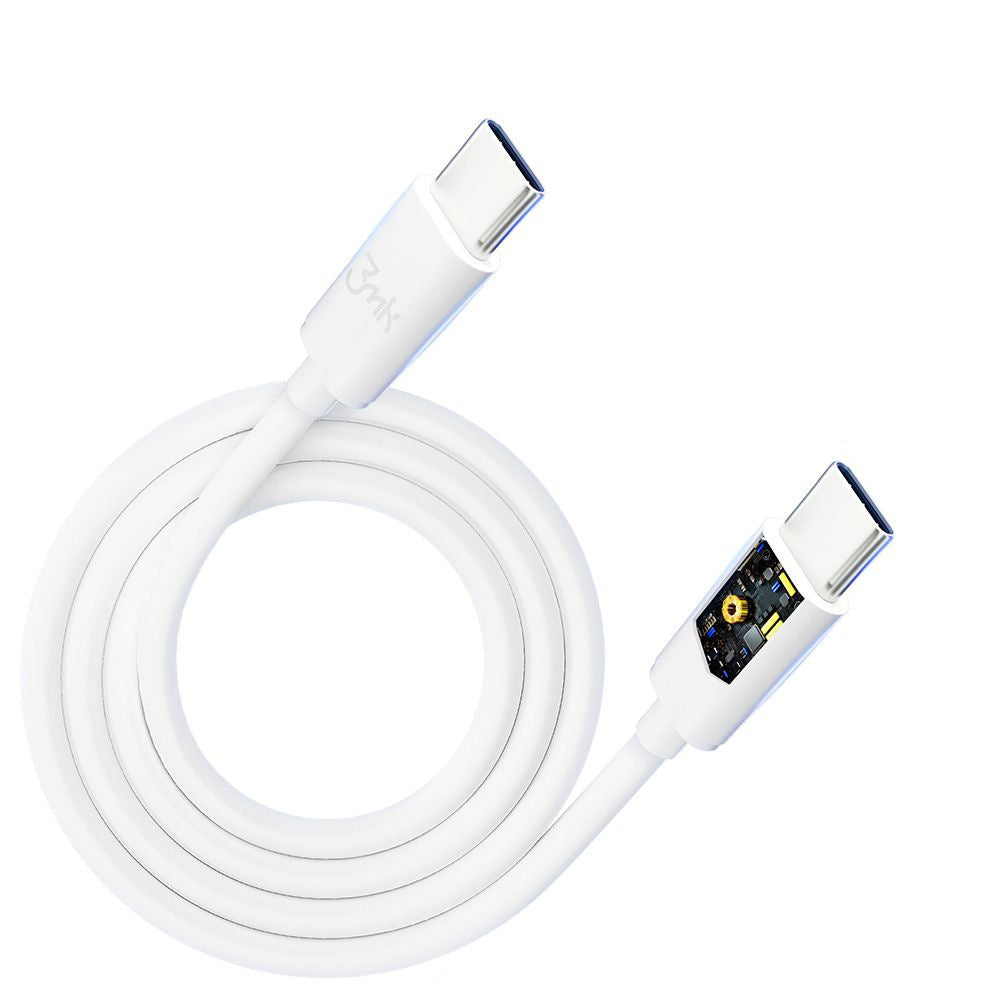 USB-C Data- og Opladningskabel - USB-C 3MK Hyper, 100W, 2m, Hvid
