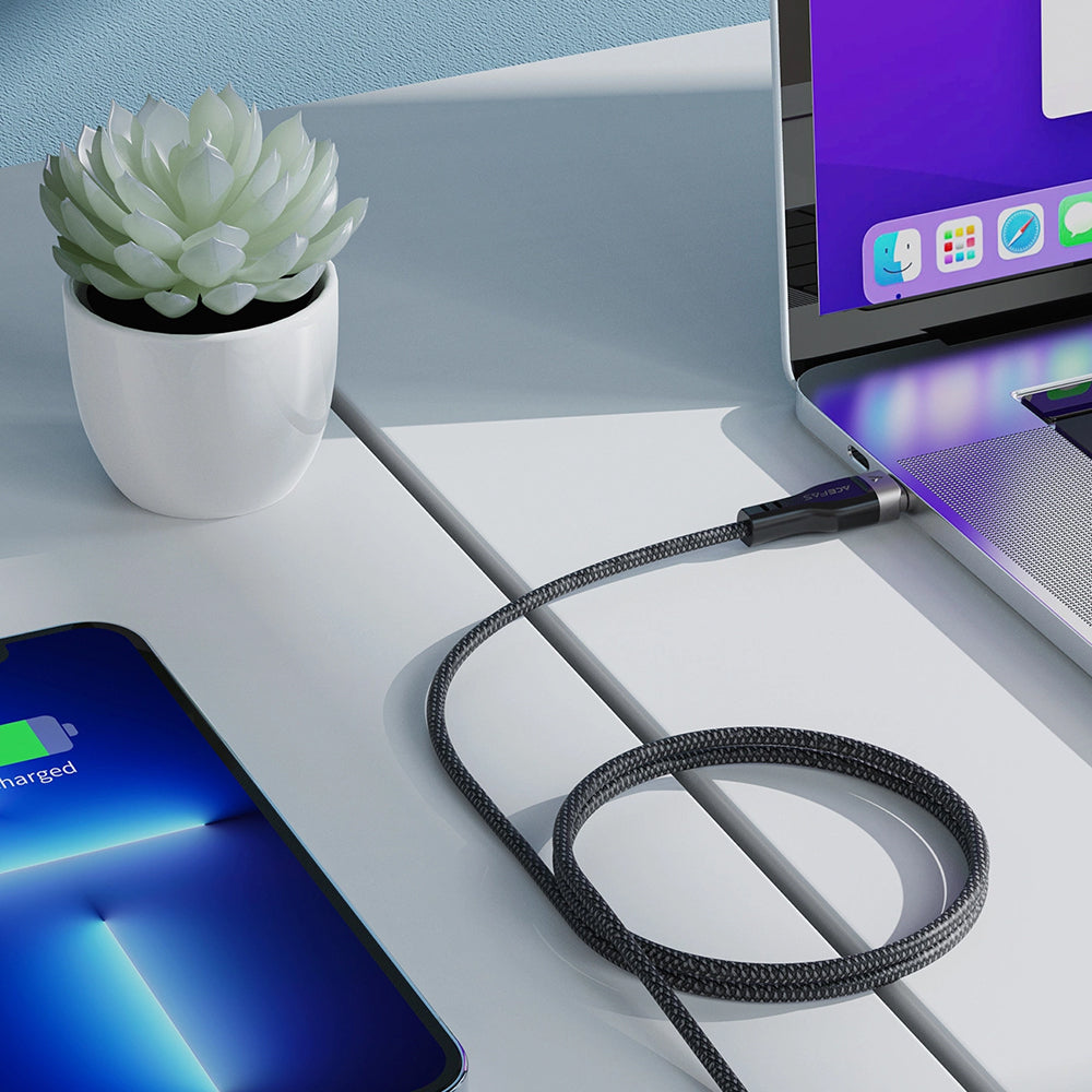 Data- og opladningskabel USB-C - USB-C Acefast C11-03, 60W, 1,2m, Sort