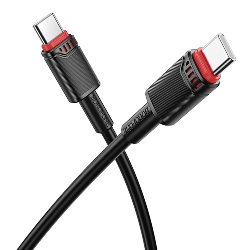 Data- og opladningskabel USB-C - USB-C Borofone BX110 Beneficio, 60W, 1m, Sort
