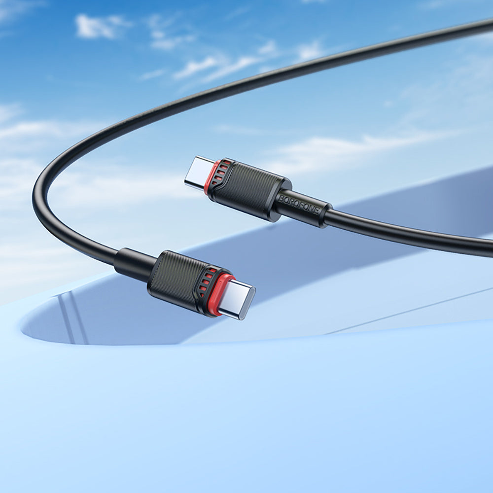 Data- og opladningskabel USB-C - USB-C Borofone BX110 Beneficio, 60W, 1m, Sort