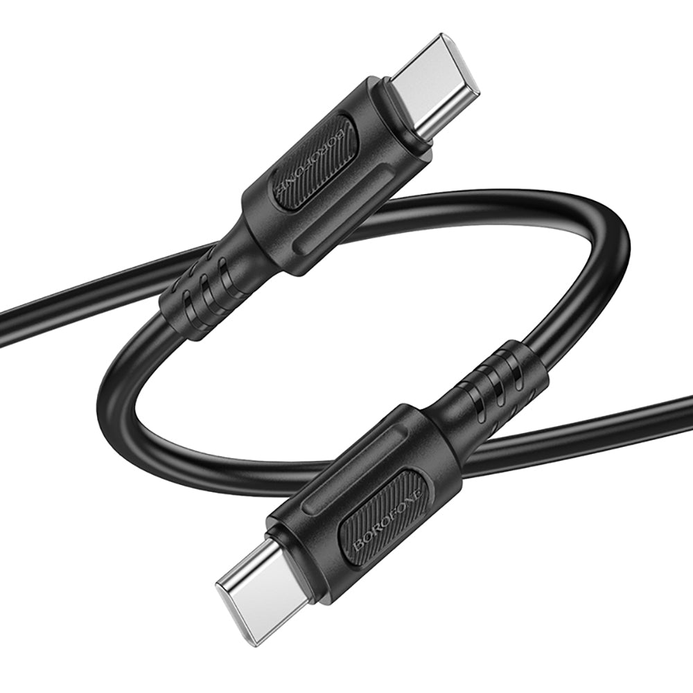 USB-C data- og opladningskabel - USB-C Borofone BX111 Feliz, 60W, 1m, Sort
