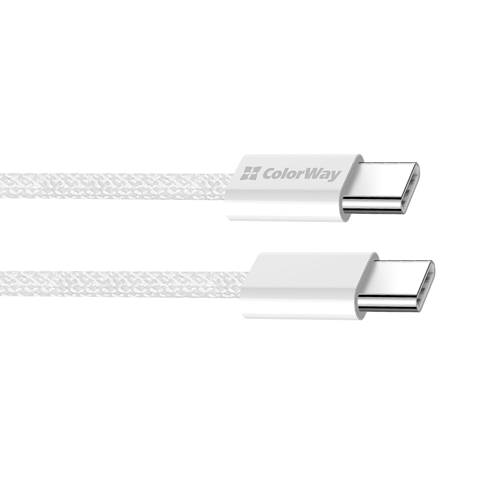 Data- og opladningskabel USB-C - USB-C ColorWay CW-CBPDCC061, 60W, 1m, Grå