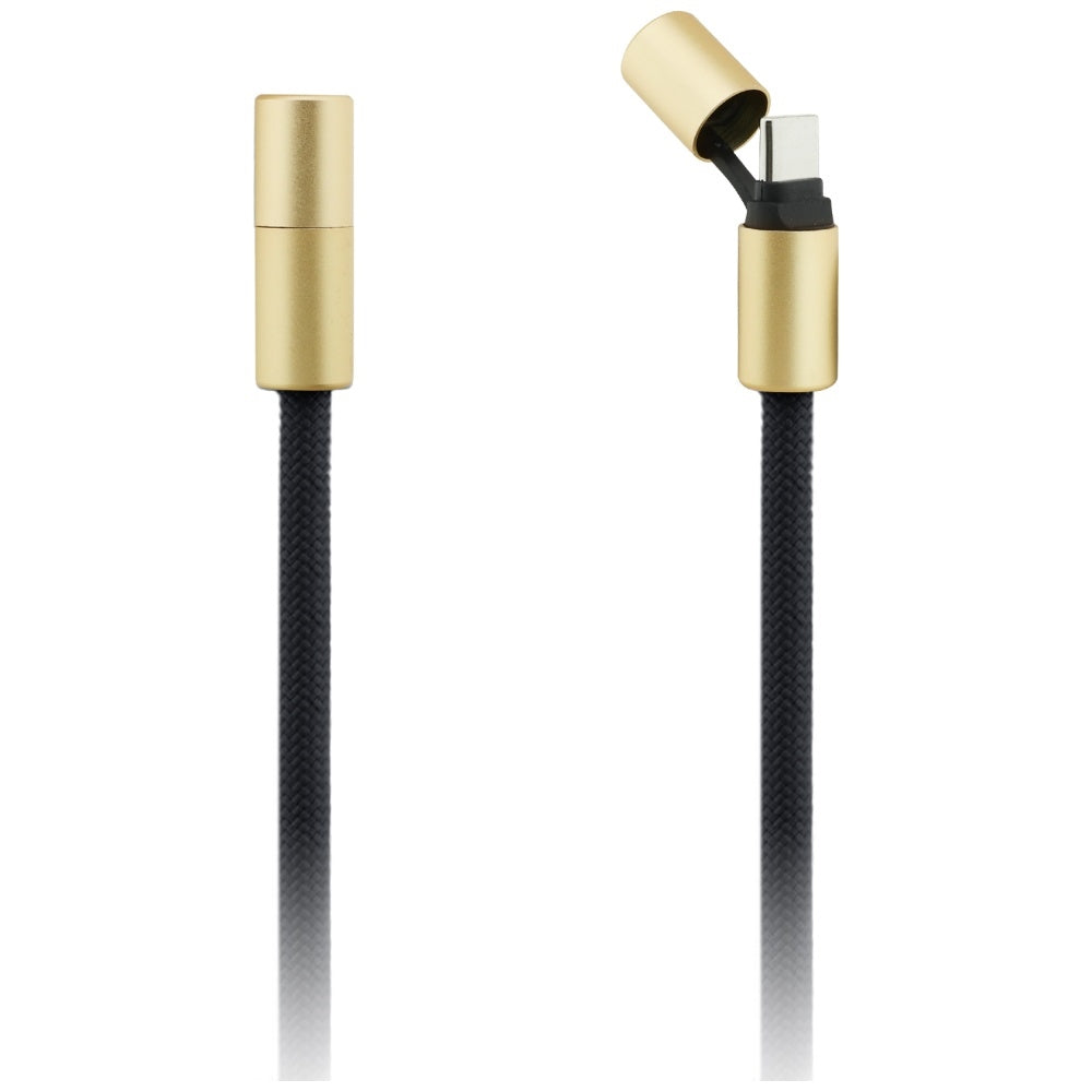 USB-C - USB-C data- og opladningskabel Guess CBDY 4G Charm, 100W, 1,5m, Sort
